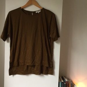 Madewell olive blouse